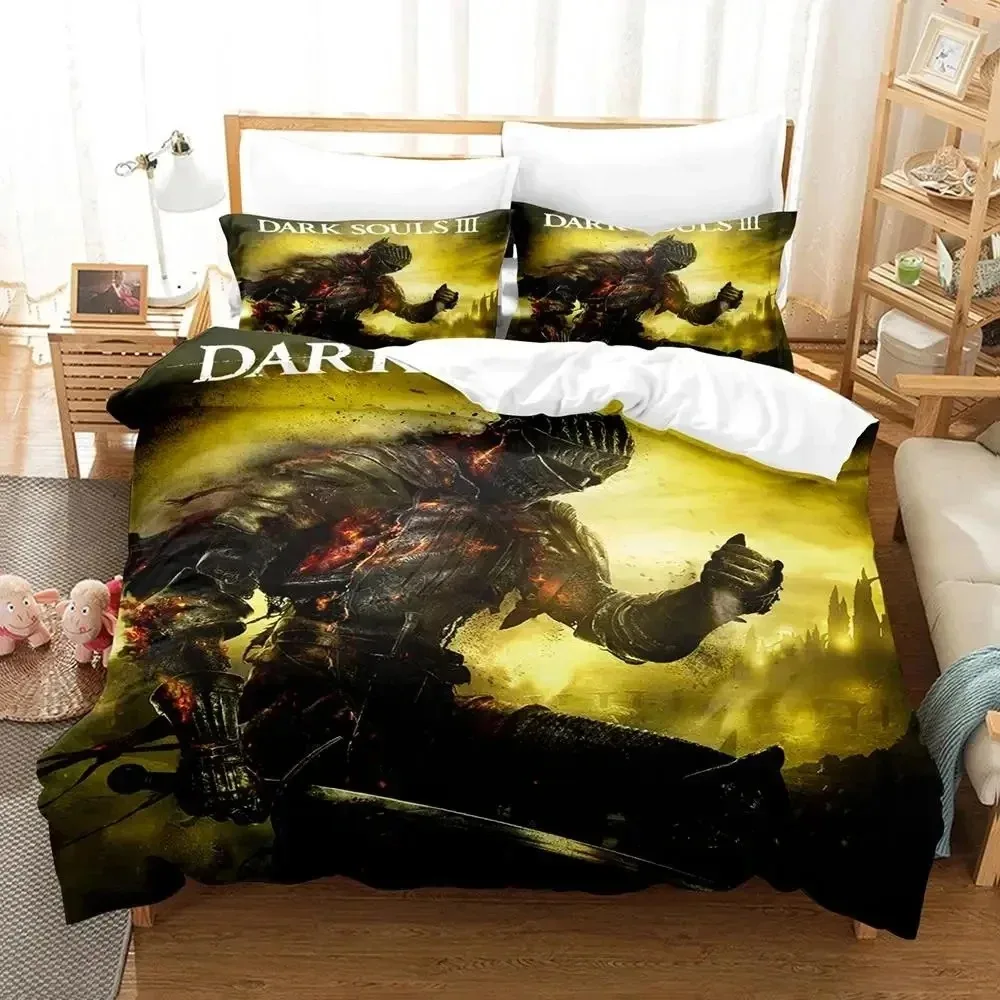 Game Dark Souls Bedding Set Duvet Cover Bed Set Quilt Cover Pillowcase Comforter king Queen Size Boys Adult Bedding Set