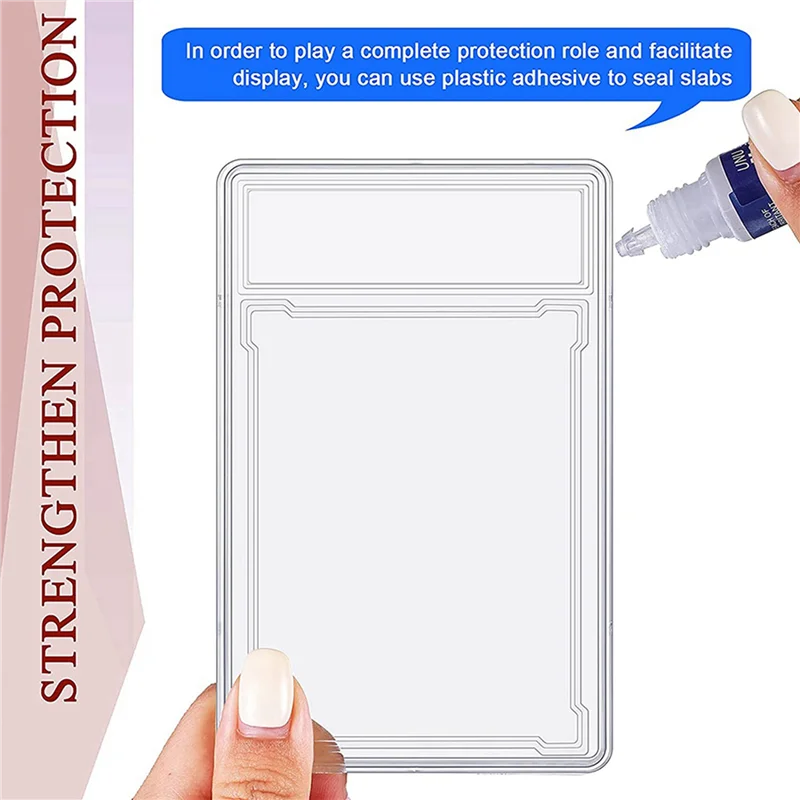 Trading Cards Protector Case Acrylic Clear Baseball Card Holders With Label Position Hard Card Sleeves (48 Pieces)