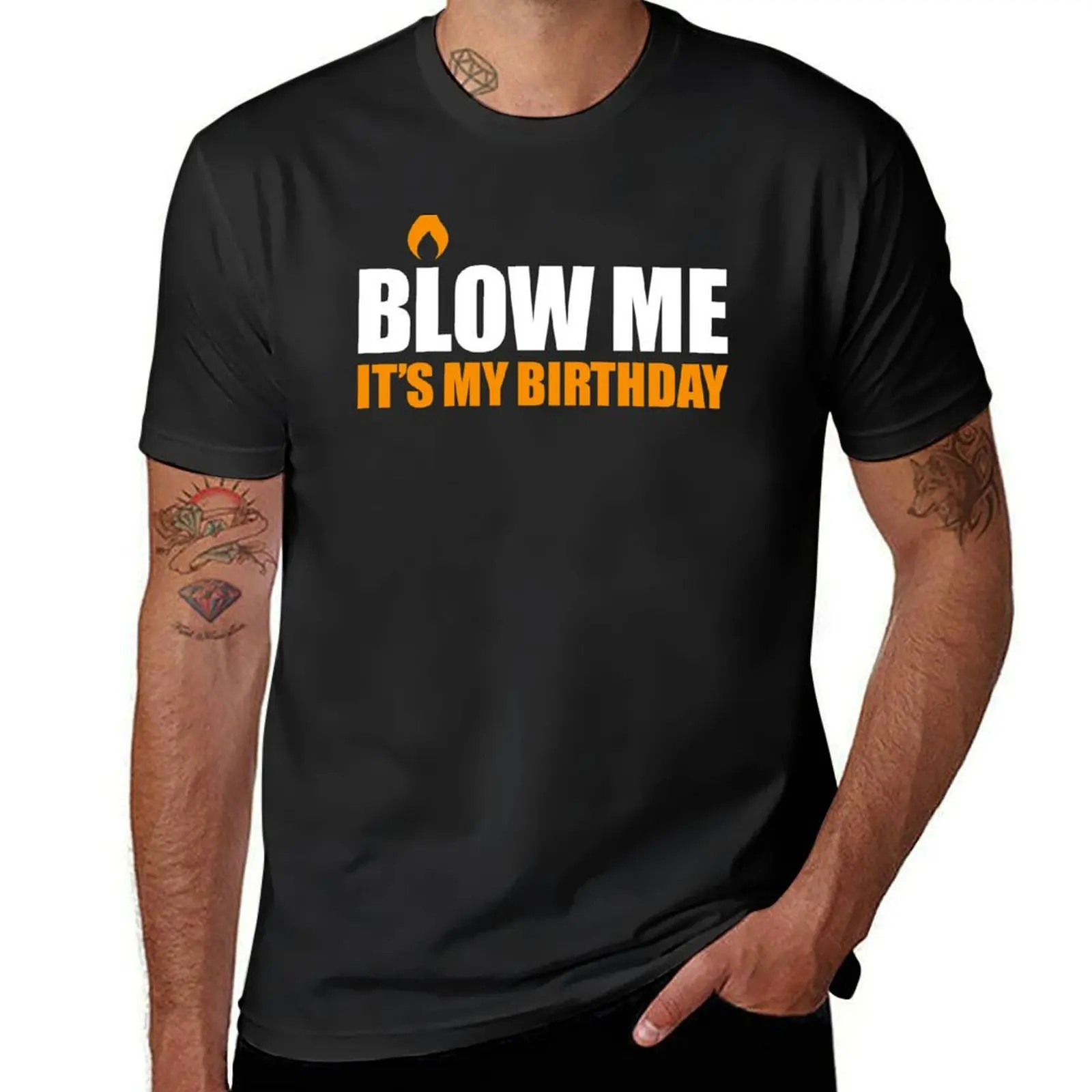 Blow me It's my birthday T-Shirt sports fans for a boy quick drying mens t shirts