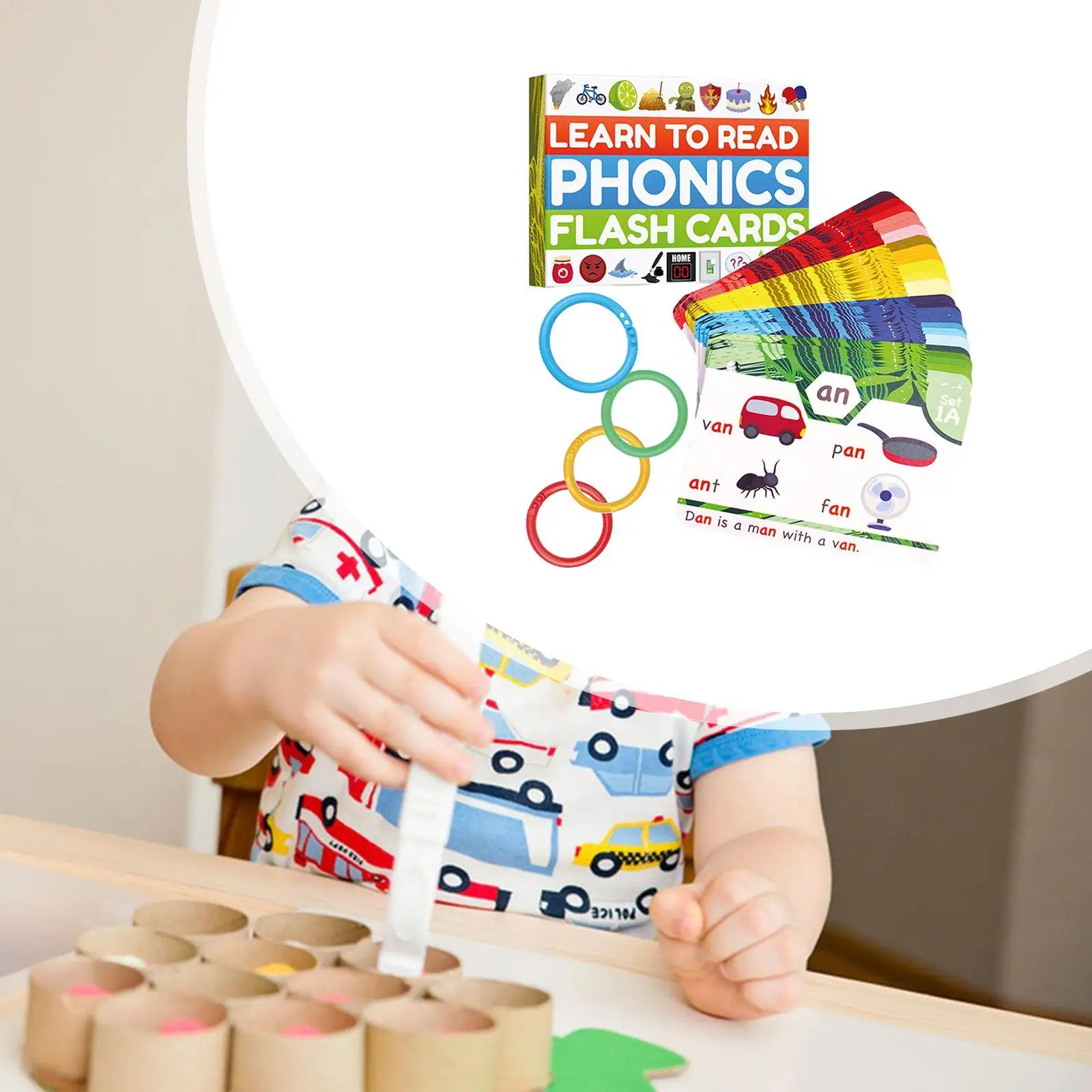 

Phonics Game Sight Words Learning Vocabulary Flash Cards Montessori Toy for Kids Ages 4-8 Years Old Kindergarten 1ST - 4TH Grade