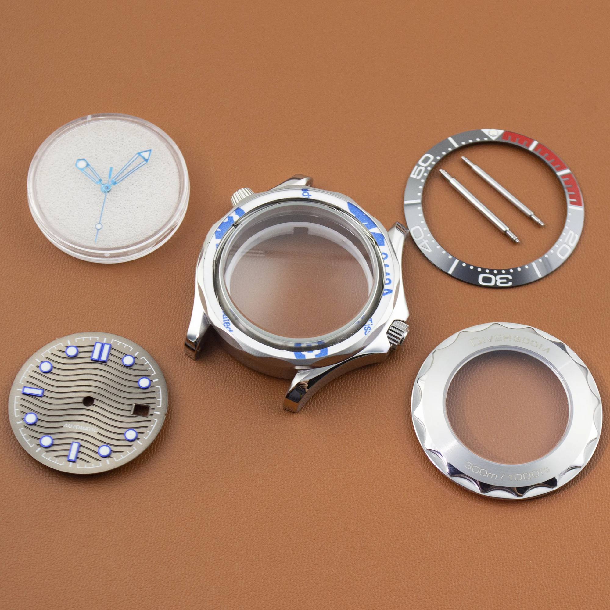 

Корпус часов из нержавеющей стали NH35, 41 мм, безель 31 мм, циферблат 31 мм, зеленые светящиеся стрелки для Seamaster 300, механизм NH35 NH36