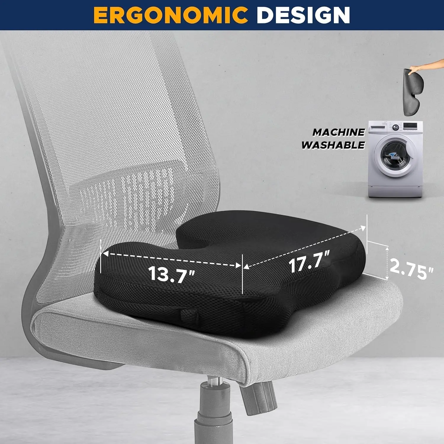 Gel Orthopedic Memory Cushion Foam U Coccyx Travel Seat Massage Car Office Chair Protect Healthy Sitting Breathable Pillows