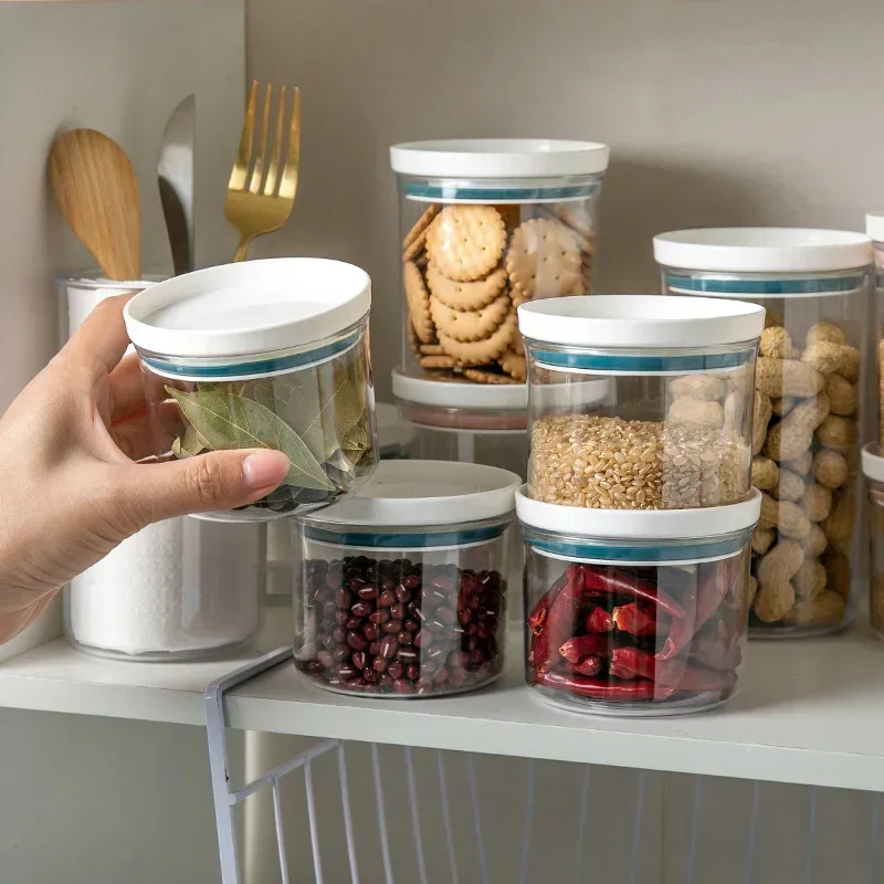 Food Storage Kitchen Container Plastic Box Jars for Bulk Cereals Organizers for Pantry With Lid Food Canister Keep Fresh Sealed