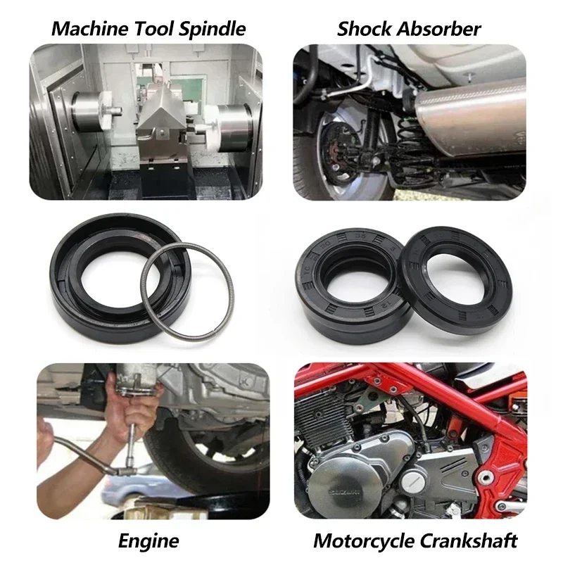 ID 50mm Czarny NBR Uszczelka olejowa TC-50*62/65/68/70/72/75/80/85/90/100/110*7/8/10/12mm Gumowy nitrylowy wał Podwójna warga Uszczelka olejowa Uszczelka