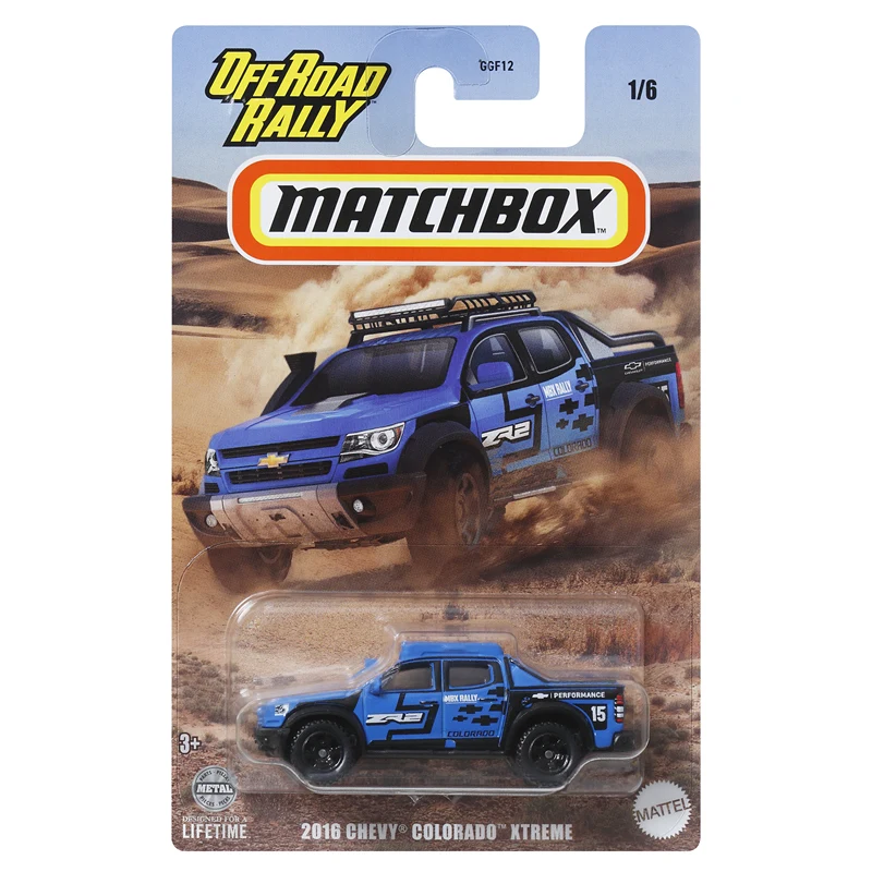 Mattel Matchbox Car OffrRoad Rally Boys Toys 1/64 Diecast Toyoto Land Cruiser Chevy Colorado Jeep Volkswagen Golf Country Scout