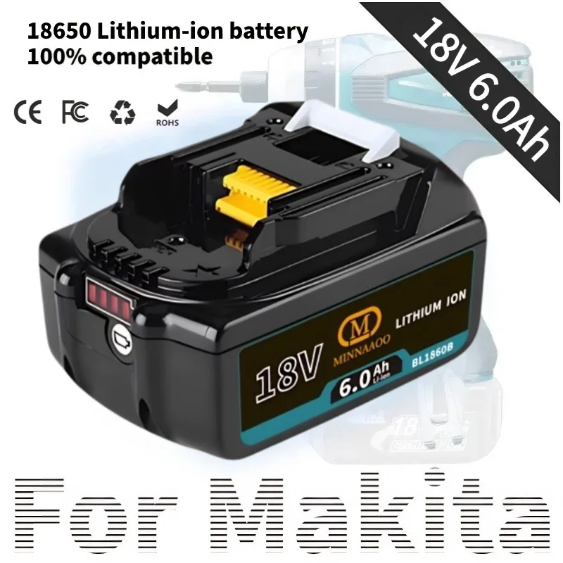 

Original For Makita electric tools 18V battery for DTD173,Angle Grinder DGA404,DUB186Z, DHP485,DHW180 Cordless Washer,DHR242