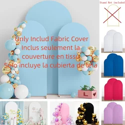 1PCS Arch Cover Wedding Flower Door Decoration Purple/Beige Polyester Elastic Set Background Cover Prop Used for Banquet