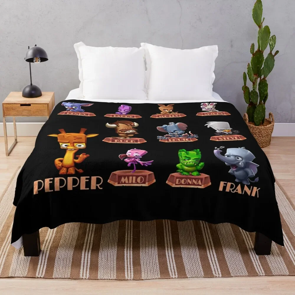 People Call Me Zooba Battle Arena Royale Characters N 02 Zoo Gift For Fans Throw Blanket Hairy Decorative Sofa Blankets