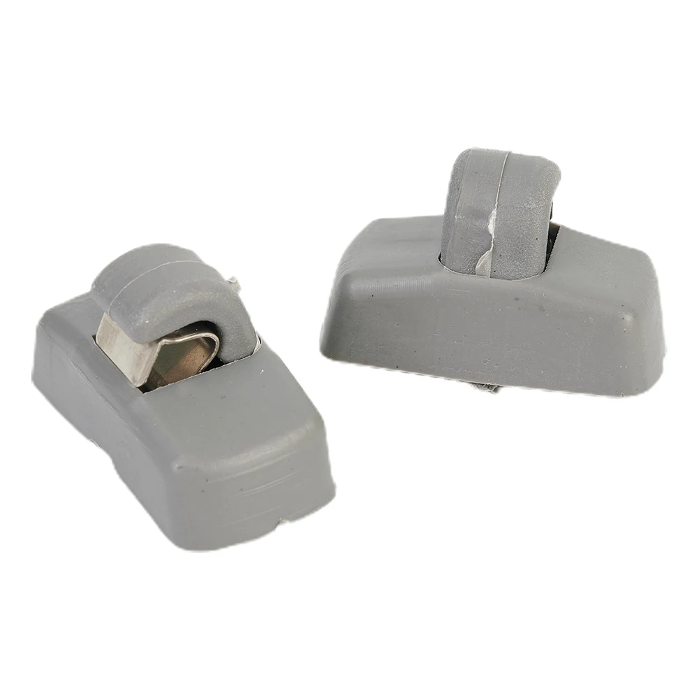 2Pcs Car Sun Visor Clip Gray Interior Hanger Hook Clip Bracket ForAudi A1 For A3 S3 A4 S4 Allroad A5 S5 Q3 Q5 8U0857562A Grey