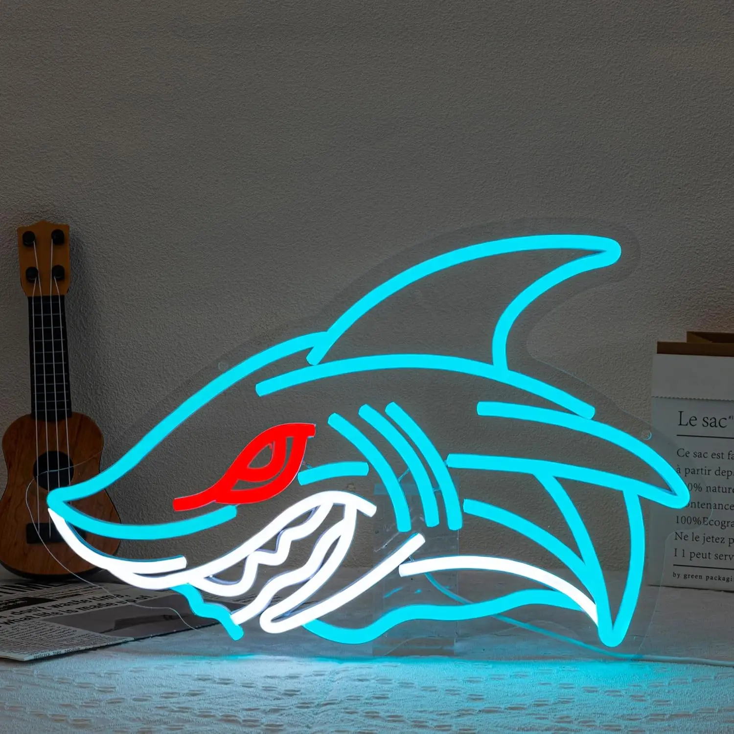 

Акула Неоновая вывеска USB с регулируемой яркостью Светодиодная лампа для гаража Вечеринка Tiki Bar Игровая комната Украшение спальни personnalisé Подарочный ночник