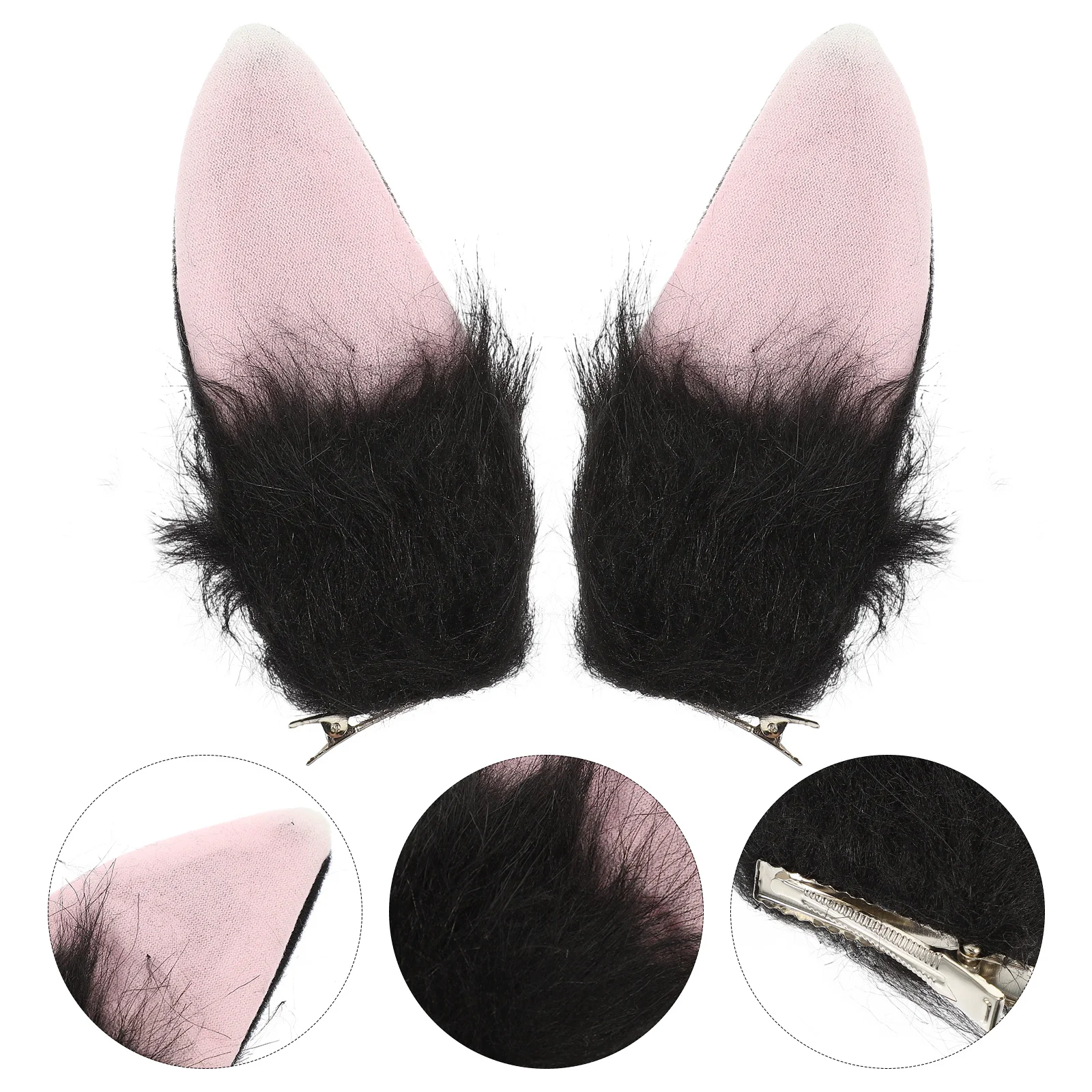 Bunny Ear Hair Clip Rabbit Cosplay Costume Headbands Multicolor Dress Prop Party Plush Clasps Props Miss Toddler Accessories