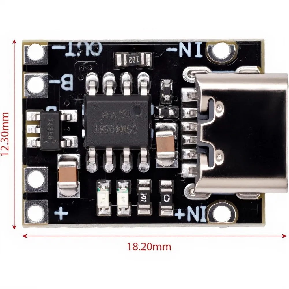 Module de charge de batterie au lithium TP4057 1A Type-C, 10 pièces, avec algorithme de charge à courant et tension constants