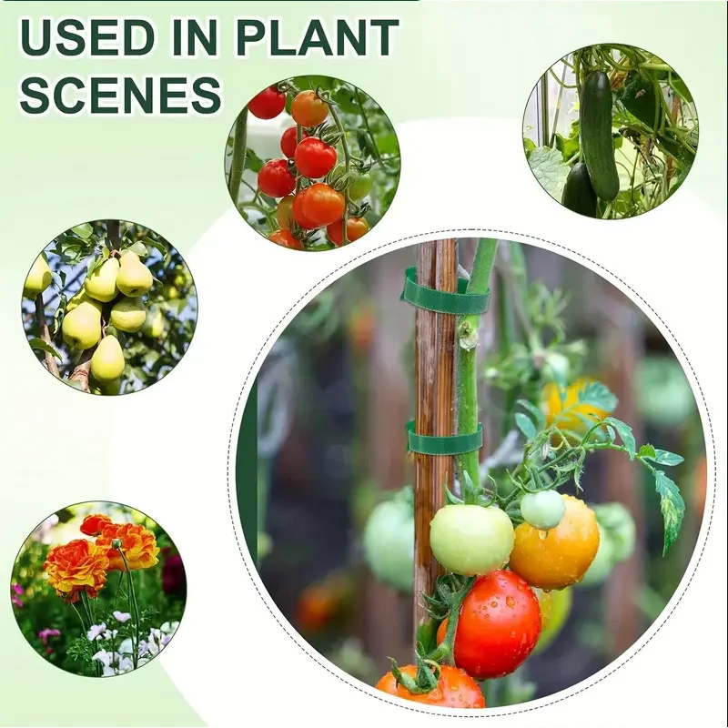 100PCS Velcro zip ties, plant ties, non slip garden ties