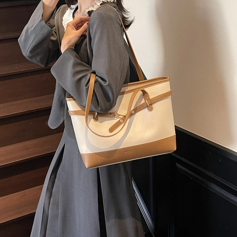 

Elegant Women Leather Luxury Fashion Tote Bag Designer Shoulder Crossbody Handbag For Trendy Daily Style