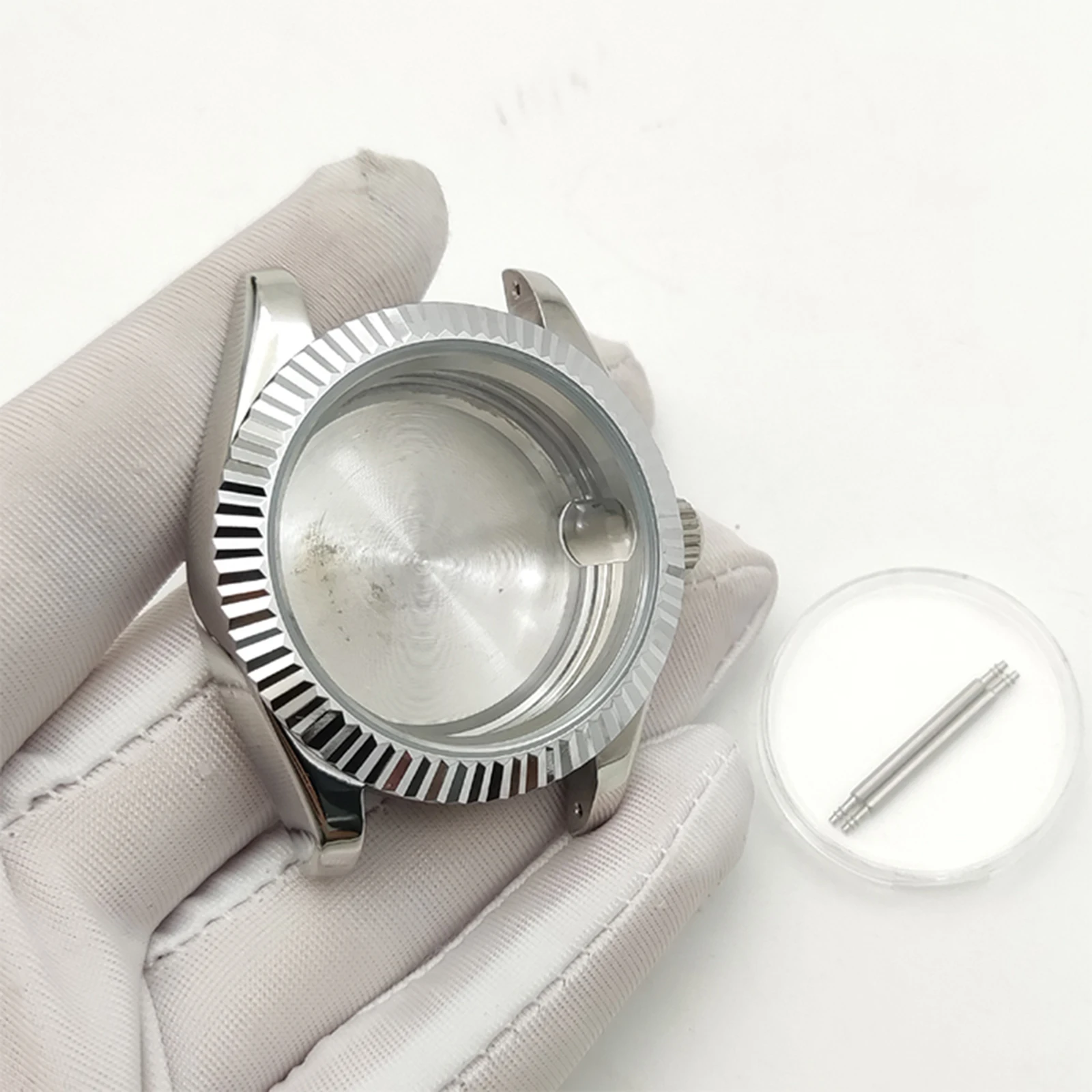 Watch Case 42mm Stainless Steel Sapphire Glass Cases for NH35A/NH36 Movement Watch Accessories