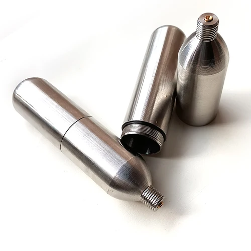 Imagen 2 del producto Cartucho de recarga de lata de Gas, Mini cilindro de buceo, tanque de oxígeno para natación, salvavidas neumático, 1/2-20unf, 45g, 33g