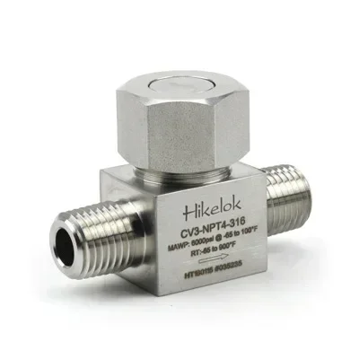 Swagelok type 6000 psig Bonded elastomer seal structure  check valves  non return valves
