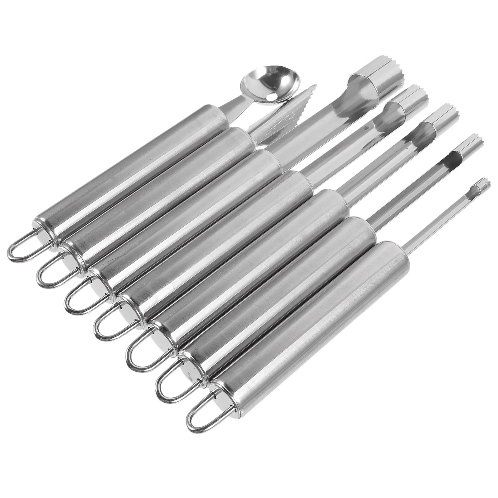1Set Stainless Steel Core Remover Tool for Fruits Pears Jujube Red Dates Cherries Berries Grapes Manual Pitting Kitchen