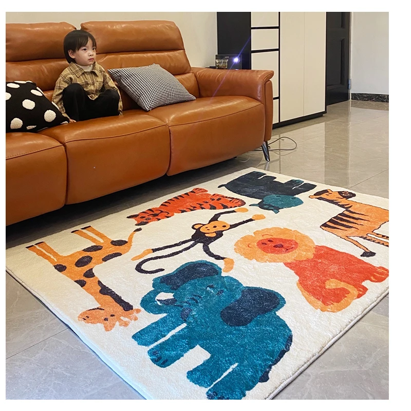 Children's Room Cartoon Carpets Living Room Thickened Carpet Cloakroom Bedroom Bedside Rugs Dressing Table Lounge Soft Plush Rug