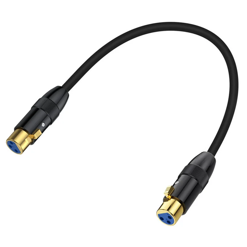 XLR Female  to Female Mic Cable 3-Pin Balanced Shielded Cable for Mic Mixer Recording Studio Podcast Speaker Systems and More