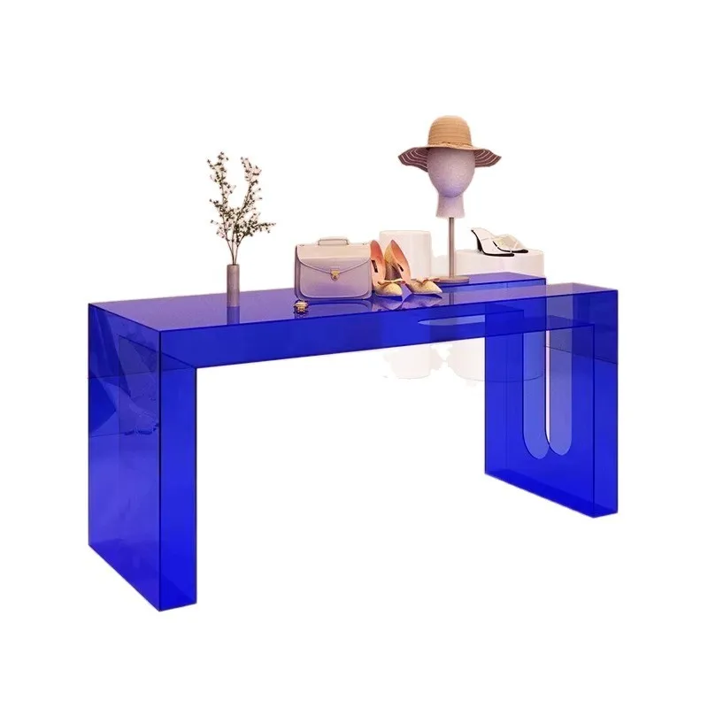 

Clothing store, island platform, acrylic display table, product display table, women's clothing store, shoe and bag display tabl
