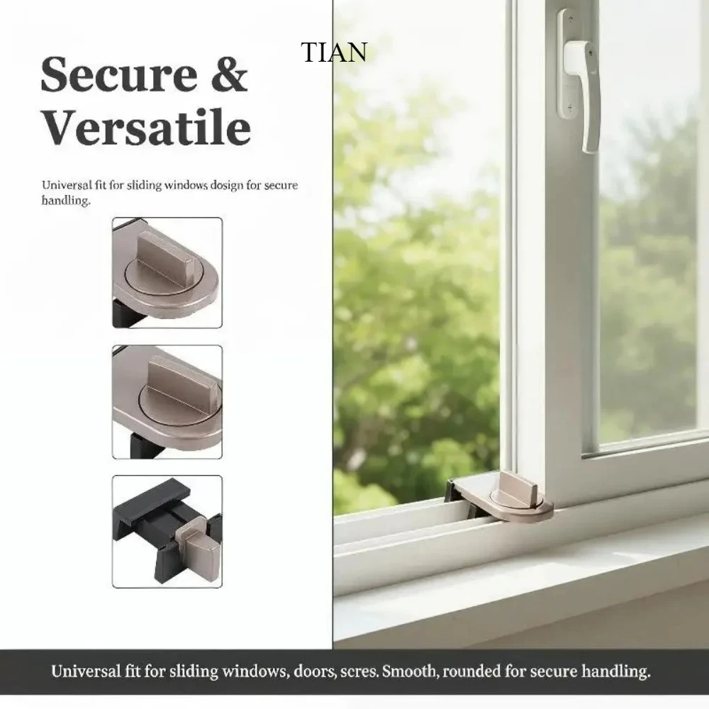 Sliding Door Window Safety Lock Anti-Theft Safety Latch Adjustable Security Locks Anti-theft Protection Lock Home Safety Latches