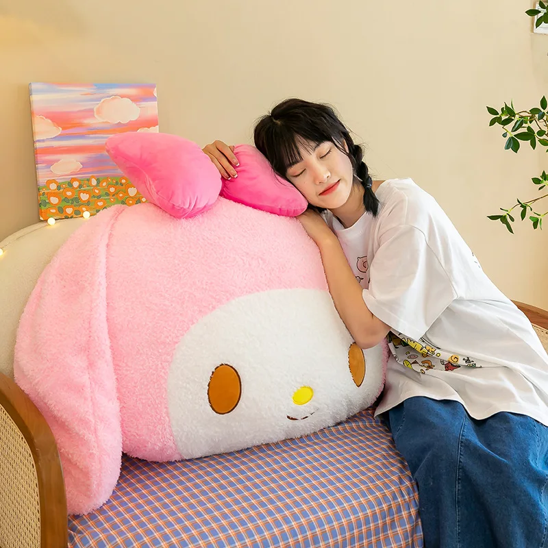 Giant My Melody Plush Cushion New SANRIO Room Decor Pillow Kawaii Accessories Anime Plushie Cute Cartoon Peluche Toys for Girls