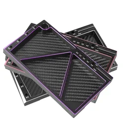 Carbon Fiber Metal Multifunction Screw Tray Nut Gasket Storage Tool for RC Car Boat Airplane Model HSP RC Car