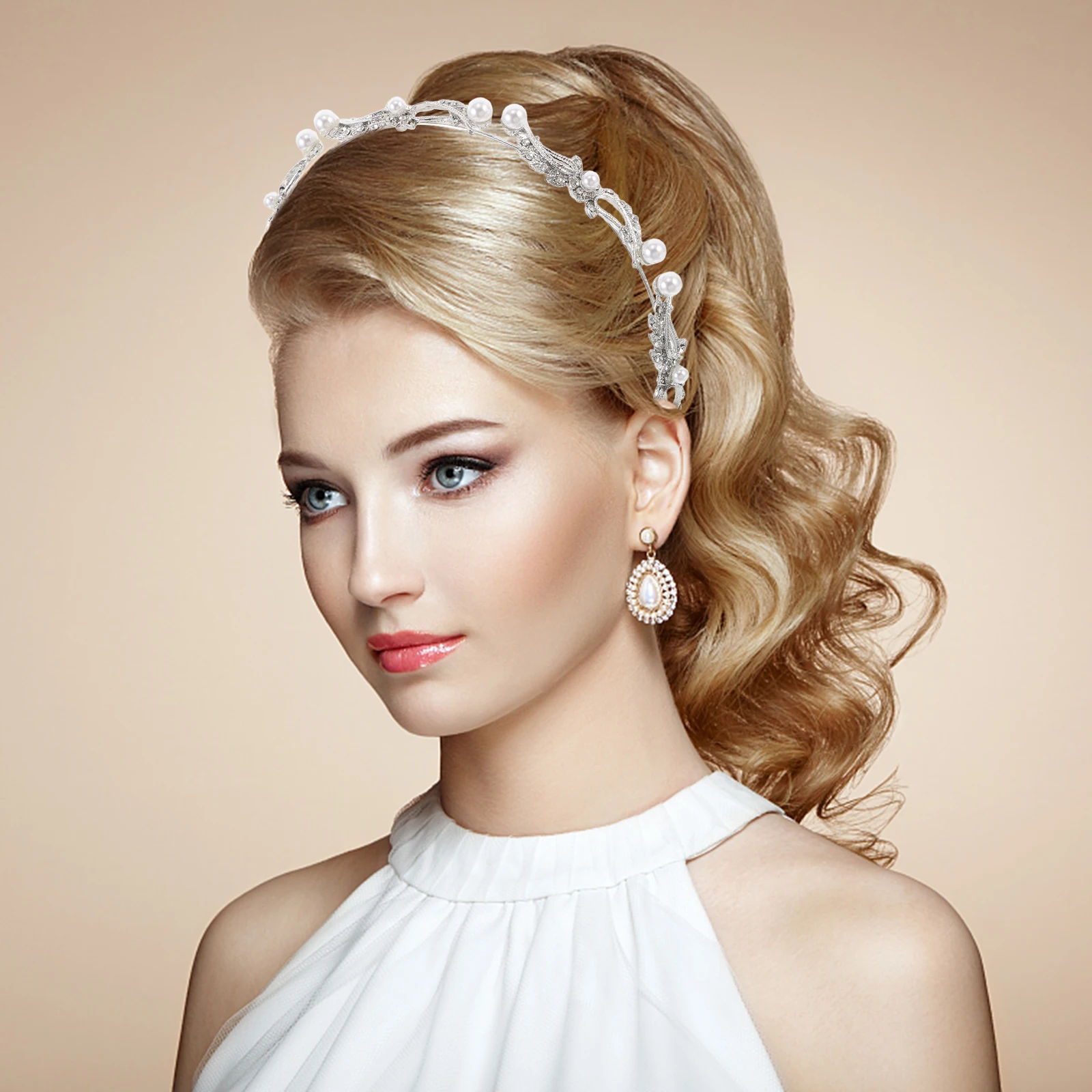 

Pearl Headband Bridal Hairband Wedding Accessories Women Pearls Headbands Bride Hairpieces French Style
