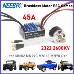 NEEBRC 2322 RC Crawler Outrunner Brushless Motor 5.5-9V CW/CCW 45A ESC BEC for MN82 MN99S MN168 MN78 Off Road Model Car Climbing