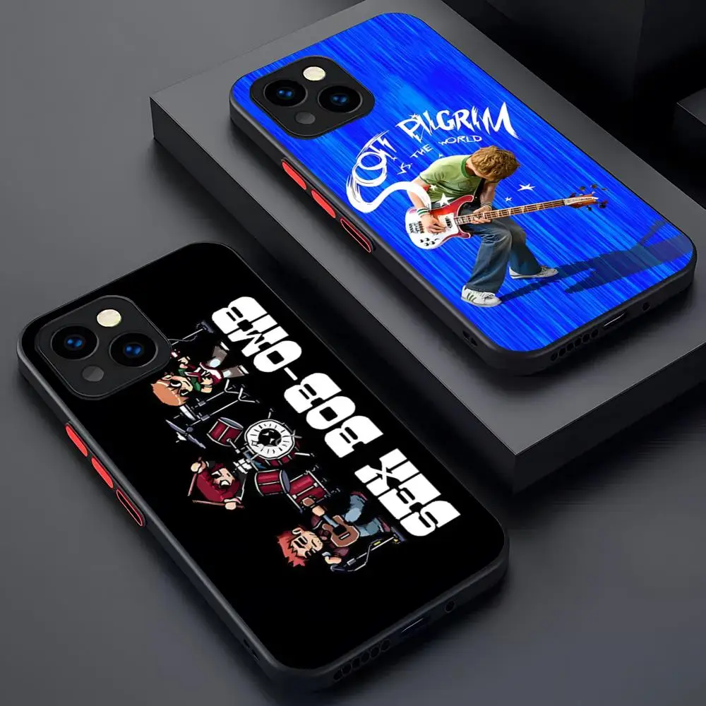 MINISO-Scott Pilgrim Vs The World Phone Case Matte Transparent For 16 15 IPhone 12 11 13 Pro Max X Plus Back Cover