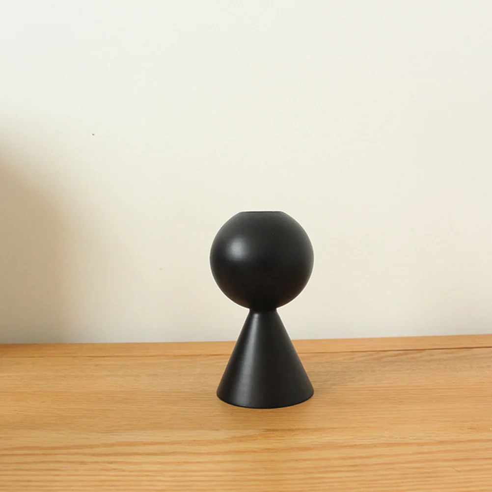 

1Pcs Real Wood Candleholder Decorative Retro Stand Home Wedding Party Desktop Ornament Romantic Candlestick Adornment