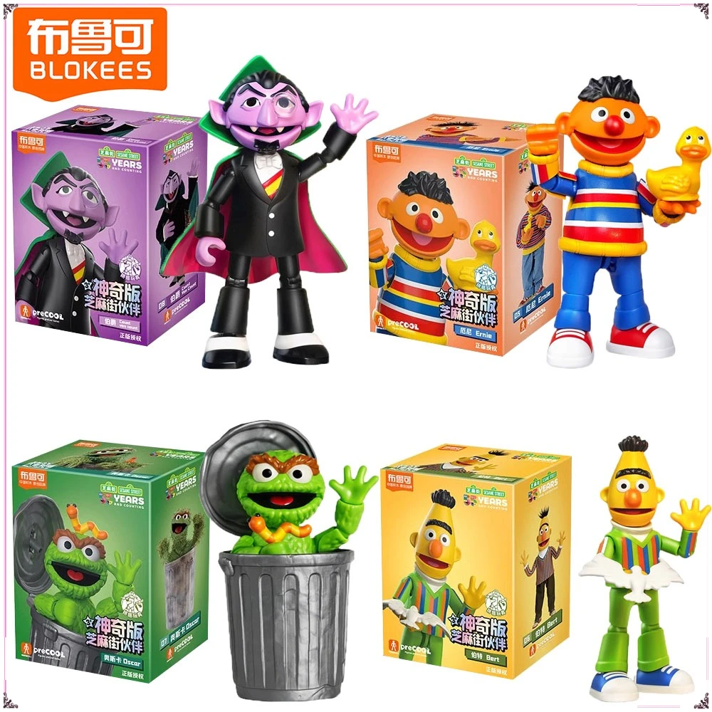 

Original Blokees Sesame Street Magical Version Series Assemble Building Blocks Handmade Puzzle Decoration Model Toys Fans Gifts