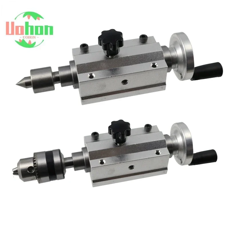 Drilling Tailstock Live Center Silver Metal Rotating Lathe Tailstock Center Lathe Thimble Drilling Tailstock B12 Rotating Center