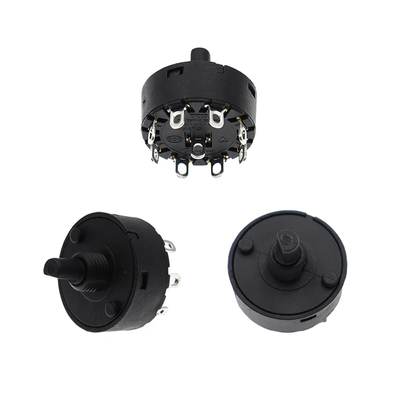 Round rotary switch with 3, 4, 5, or 6 gear positions, multi-speed knob for tea kettles, juicers, and blenders power switch