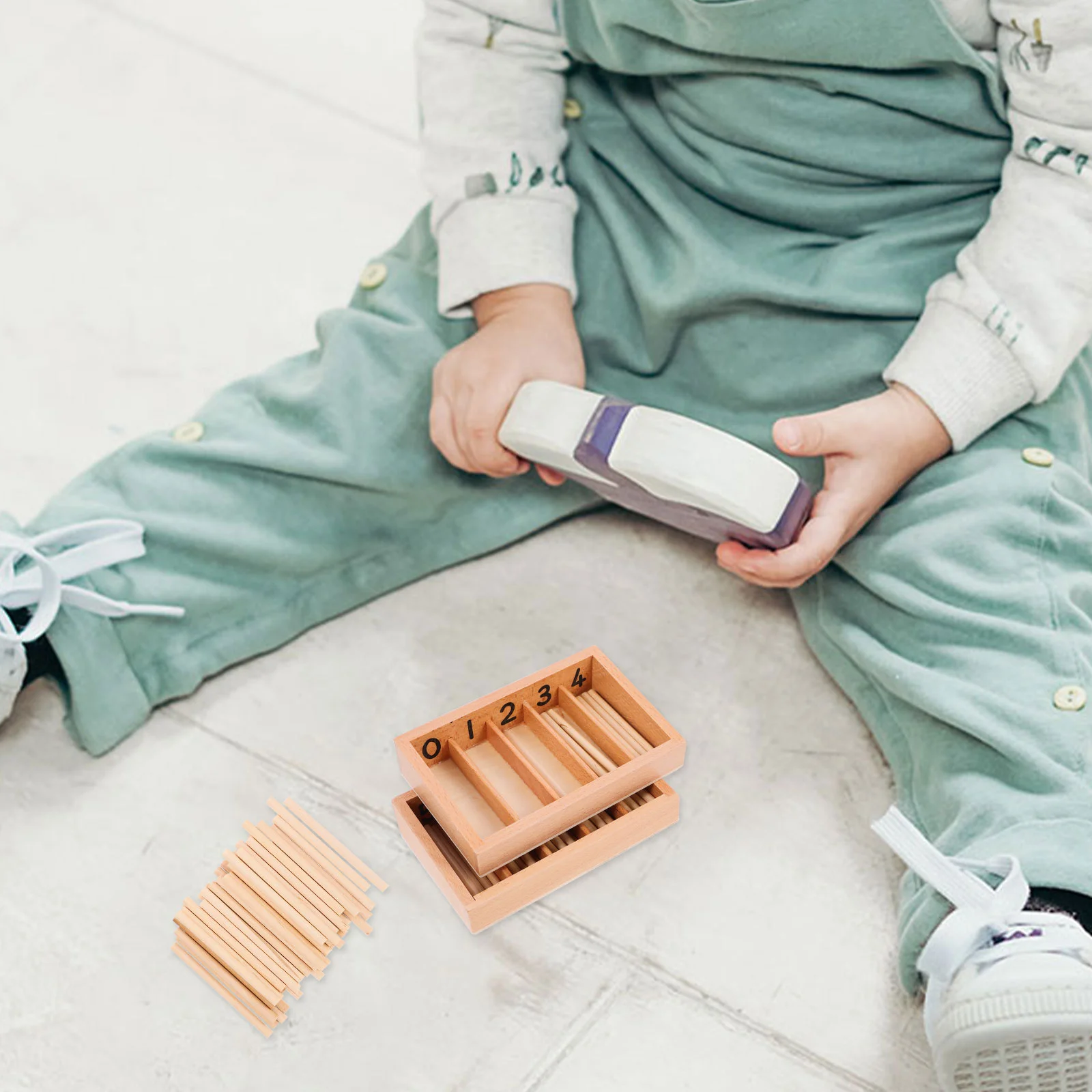 Paquete familiar caja de husillo juegos educativos Croquet mazo compartimento juguete para niños de madera