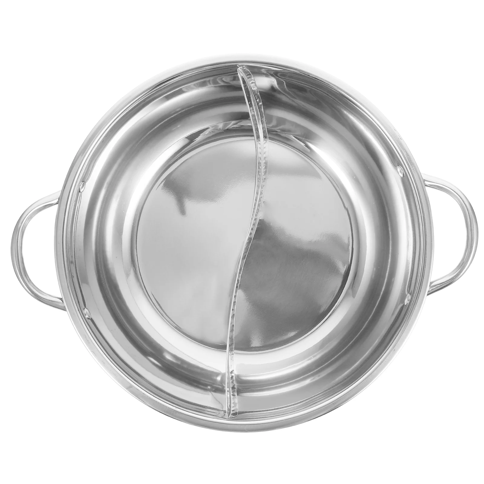 Stainless Steel Double Flavor Pans Divider Dual Sided Pans Pan Household Saucepan