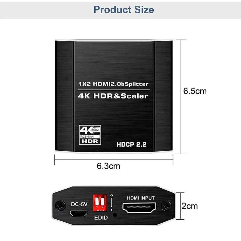 Hhdmi-スプリッター1x2 1080p 4k,出力1 in 2,hdmi互換,ケーブル,スプリッタースプリッター2.0,hdtv ps4 ps5 xbox用