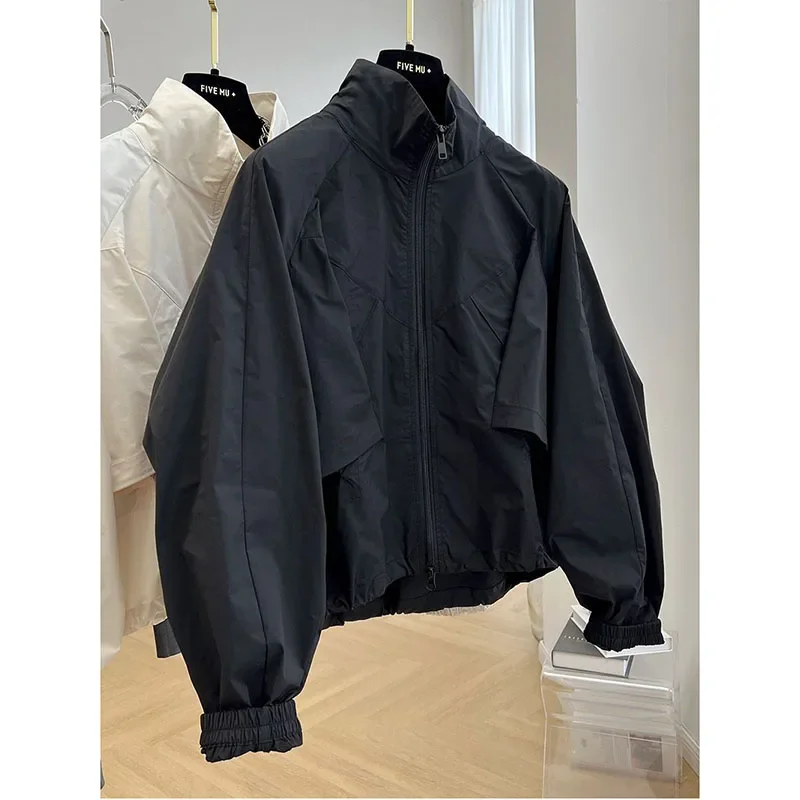 

Новая женская короткая куртка 2024, весна-осень, удобное модное свободное женское пальто, высококачественное дизайнерское женское пальто