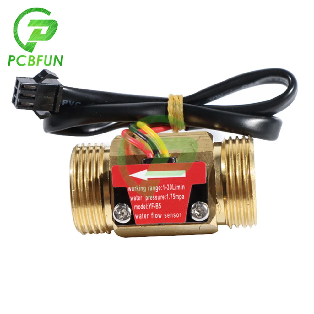 G3/4 Flow Sensor Water Flow Sensor Switch Yf-b5 DN20 Flowmeter for Flow Meter Water Sensor Copper Shell Hall Flow Meter