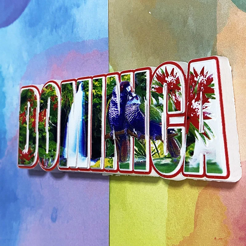 

Dominica Island Travel Souvenir Creative Letter 3D Decoration3dHand-painted Fridge Magnets Gift Niche