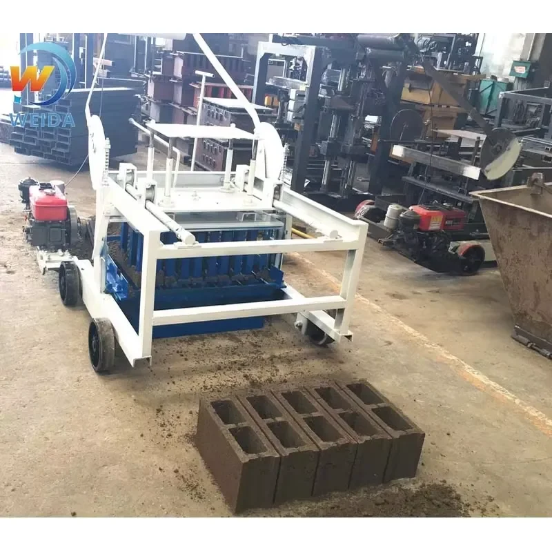 Domestic and Commercial Moving Concrete Brick Making Machine Interlocking Block Machinery Hollow Block Making Machine