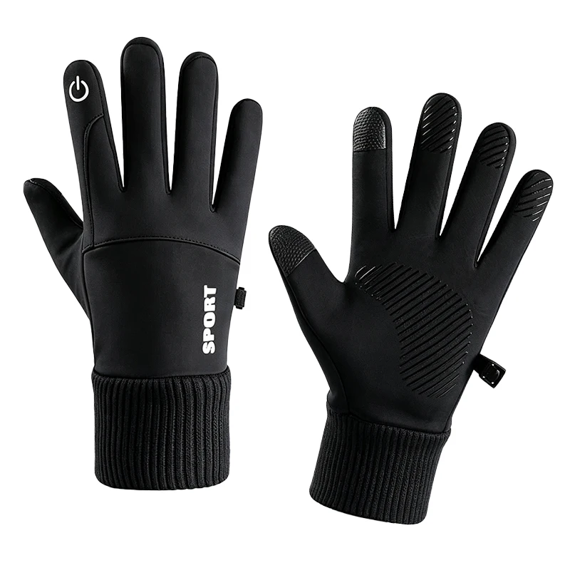 Neue, warme Winterhandschuhe für Herren, winddicht, rutschfest, kältebeständig, ideal zum Radfahren, für Outdoor-Aktivitäten, atmungsaktiv, geeignet zum Radfahren, Laufen und Wandern. – Detail 5