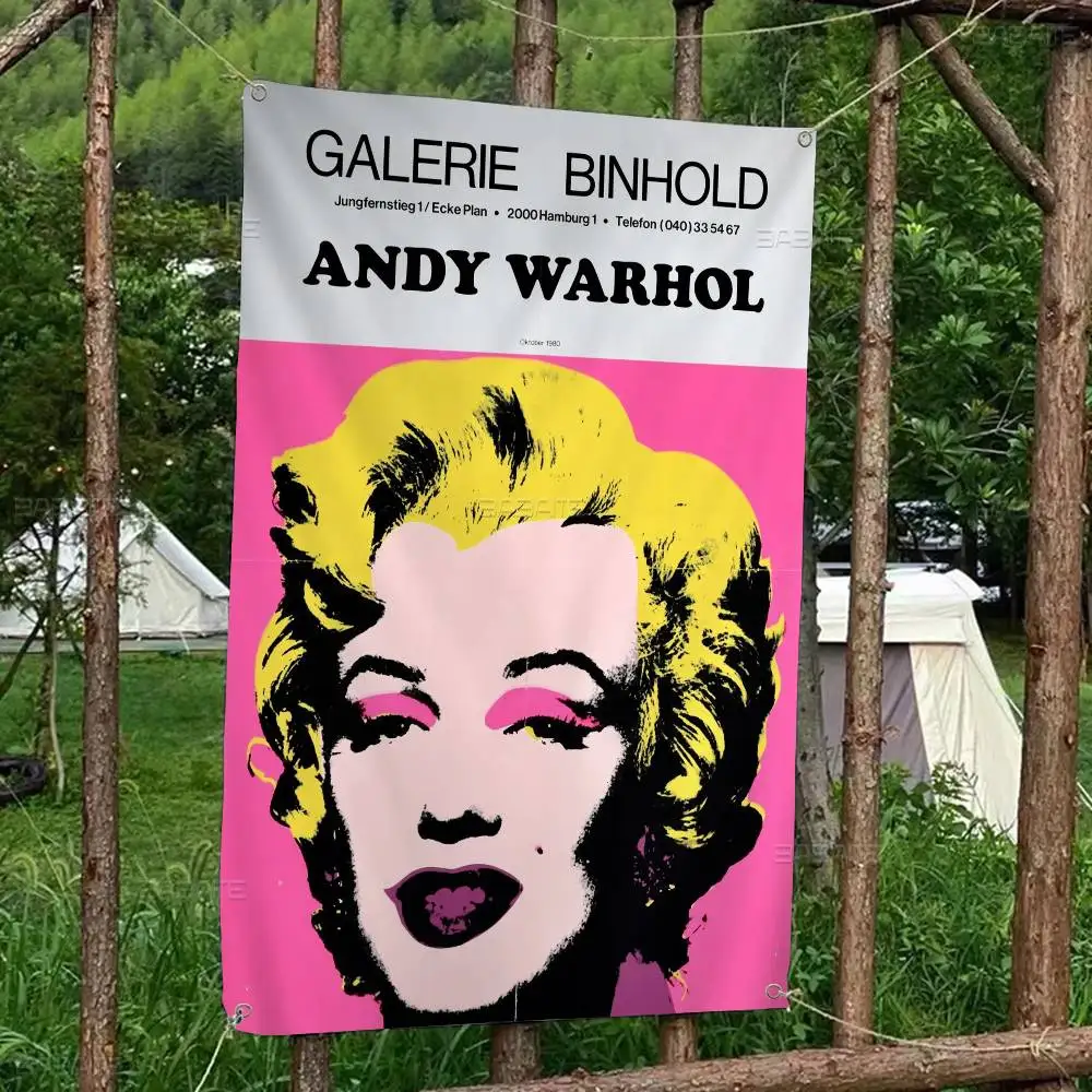 A-Andy W-Warhol DIY Flag For Family Group Photo Living Room Home Dorm Decor Wall Art Decor Banner