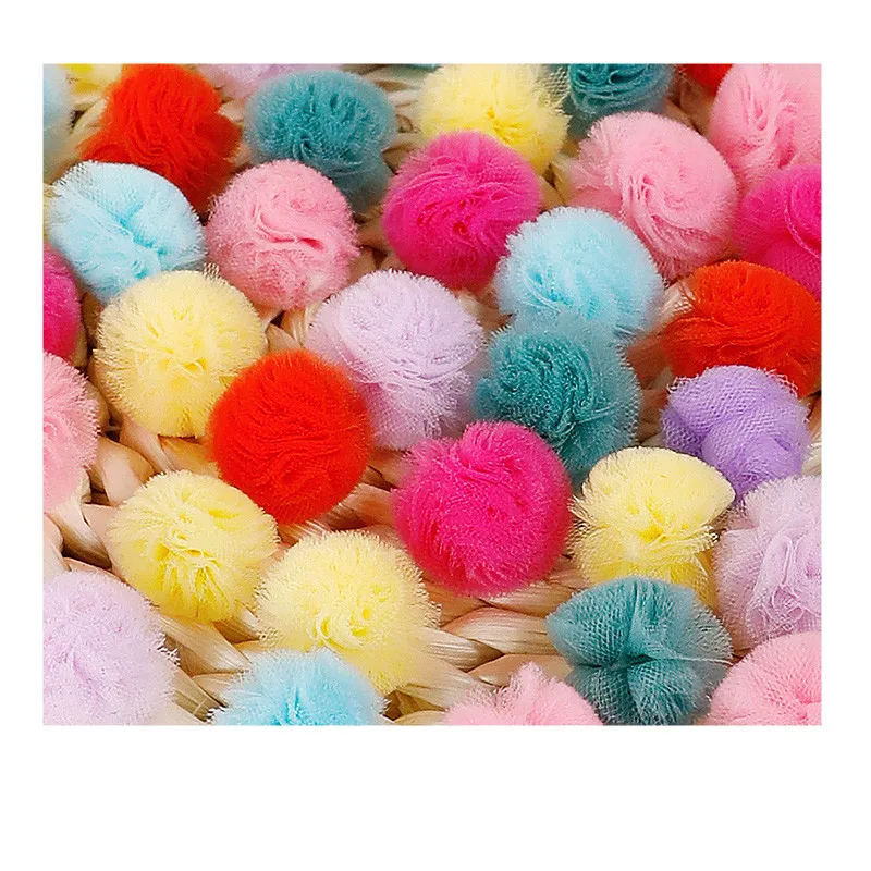 Christmas Pompoms 15/25mm Soft Pompons Rainbow Colorful Fluffy Plush Craft DIY Organza Pom Pom Ball Fur Pom Kids Toys Handmade