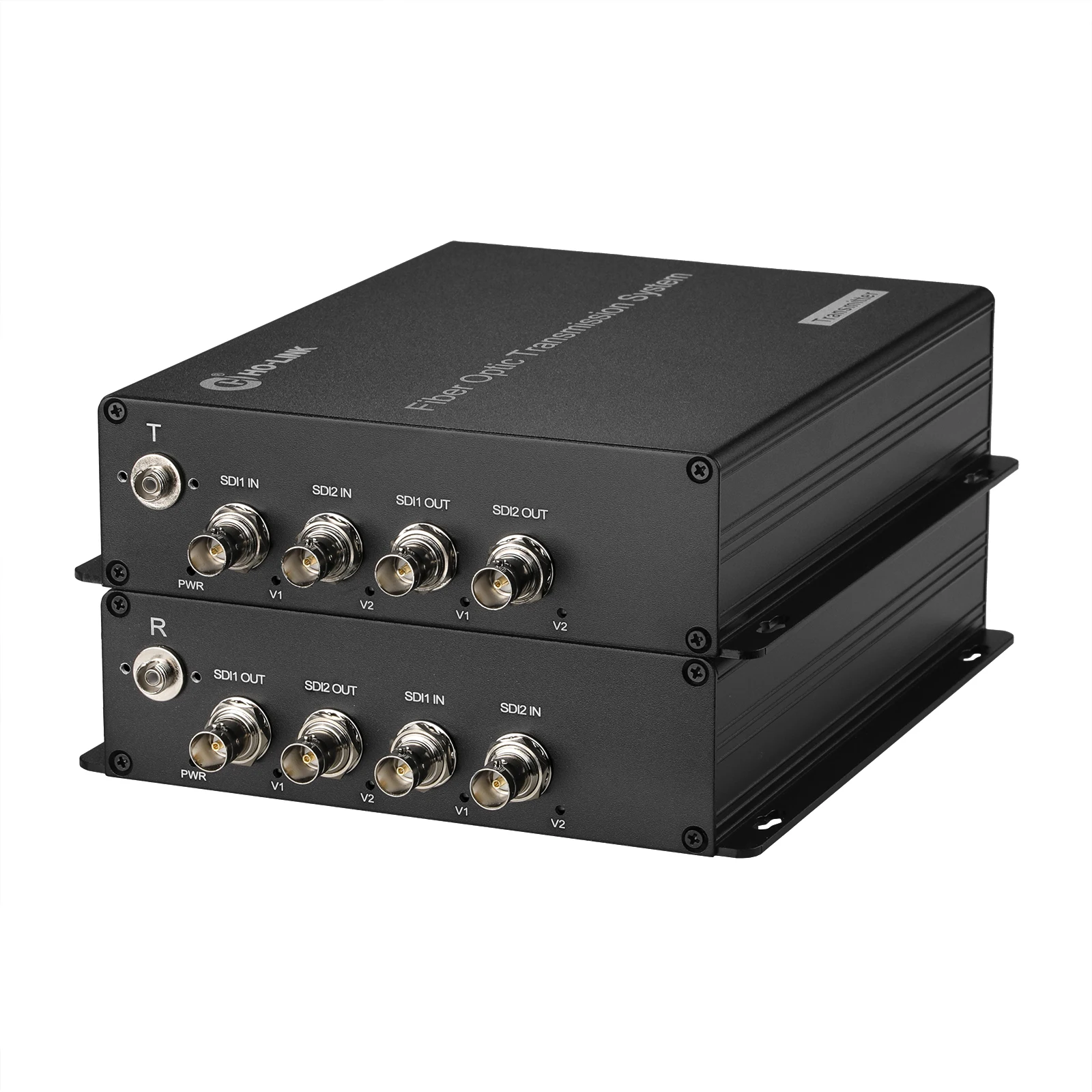 2 channels Bidirectional 3G/HD SDI to Fiber Optic Video Extender Supports Single fiber mode up to 20km