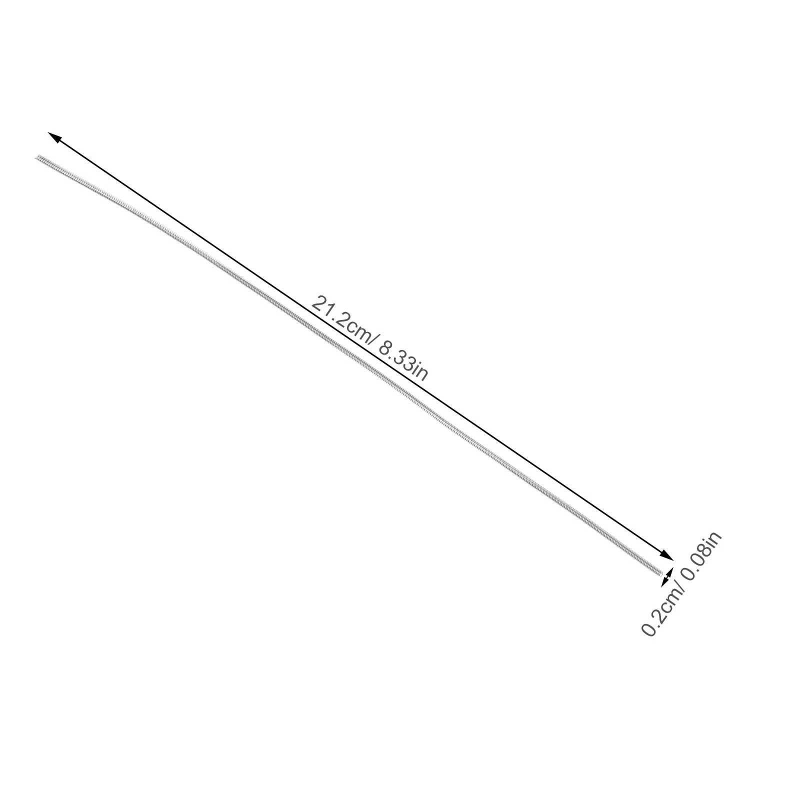 4Pcs Silver Tone Copper Plated Spring Wire 0.2x21cm Jewelry Making Wire Elastic Memory Coil for DIY Bracelet Ring Crafting - view 5