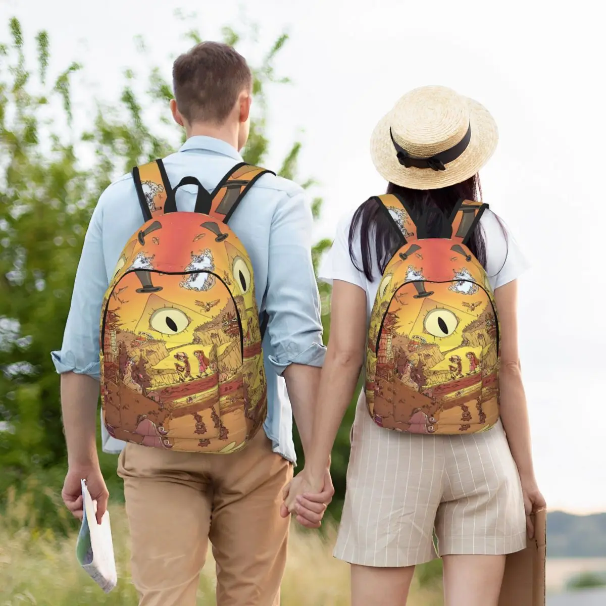 Bill Cipher-Mochila deportiva para hombre y mujer, bolsa de lona con dibujos animados de Anime para ordenador portátil y negocios