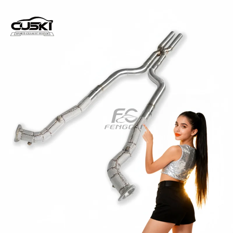 Customizable Sport Downpipe Exhaust for Maserati Gran Turismo/GT 4.2/4.7 2008-2023 SS304 Header Exhaust Pipes Modification