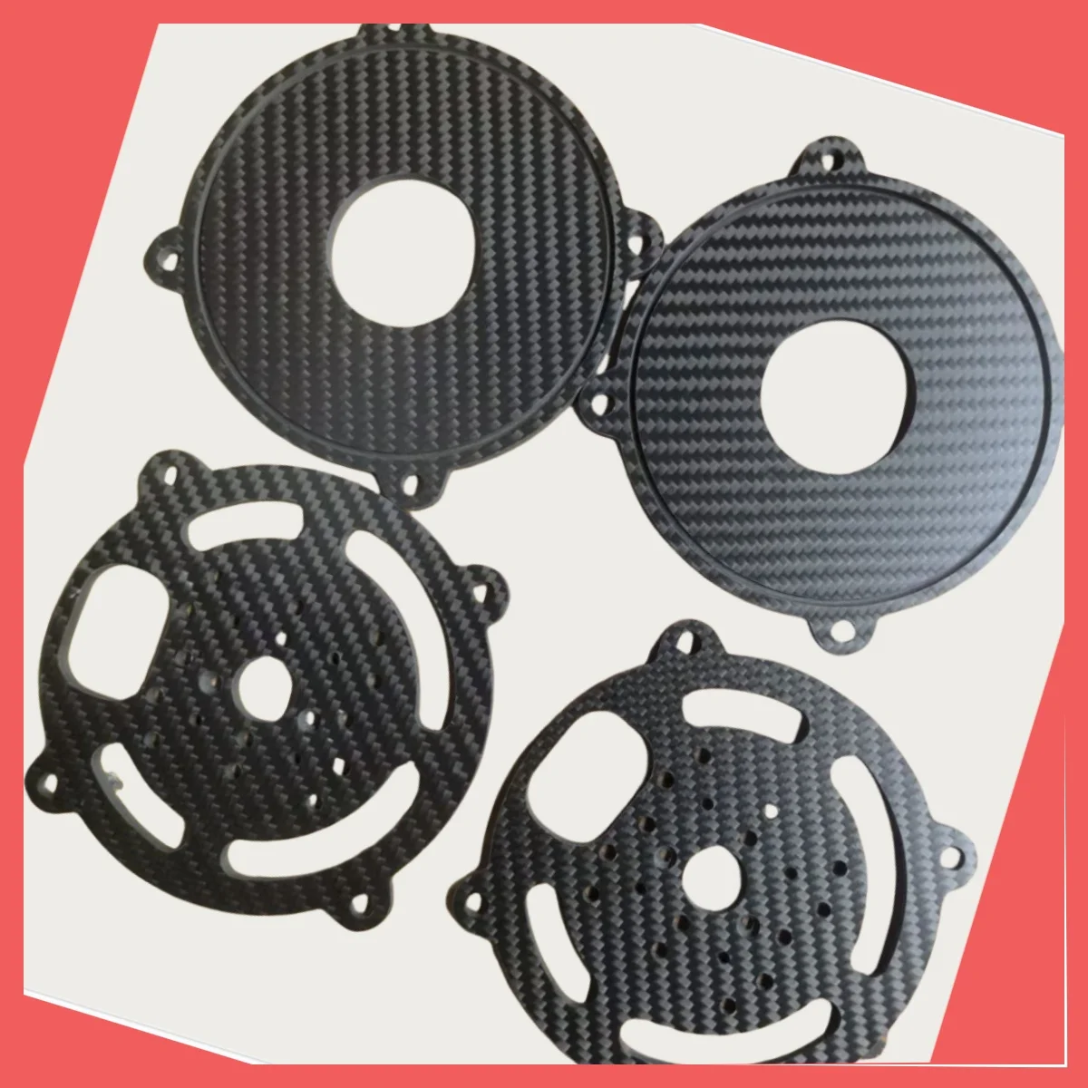 Elaborazione del taglio della piastra in lamiera di fibra di carbonio Servizio personalizzato Lavorazione CNC Parti del drone del telaio RC FPV T700